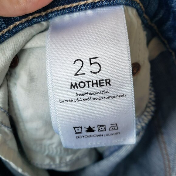 Mother The Insider Crop Step Chew Better When It's Wrong Distressed Jeans 25 - Picture 7 of 16